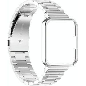 Voor Xiaomi Redmi Watch2 Lite International Versie 2 in 1 Drie-Kraal Metalen riem met horlogeframe