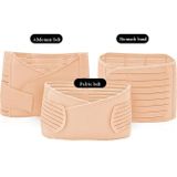 Three-Piece Abdomen Belt Set Elastic Postpartum Abdomen Belt Maternity Corset Belt Waist Belt For Caesarean Section  Size: XL(Enhanced Skin Tone)