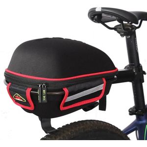 West Biking  Bicycle Shelf Mountain Road Bike Big Capacity Bag Riding Shelf Hard Shell Tail Bag  With Rain Cover(Red)