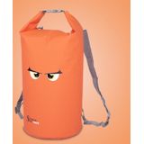 20L SPORON Outdoor Seaside Beach Swimming Rafting Waterproof Bag PVC Mesh Cloth Storage Bucket Bag(Orange)