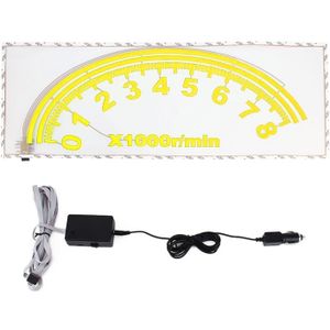 Rear Windshield Speedometer Shape Decorative Light Music Rhythm Light  Cable Length: 3m(Yellow Light)