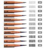 2 Boxes Marco 7001 Sketch Pencil Children Original Wooden Word Learning Stationery Art Calligraphy Drawing Pencil  Lead hardness: 2B