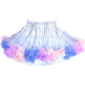 Girls AB Both Sides Wear Tutu Skirt (Color:Wonderland Blue Size:80)