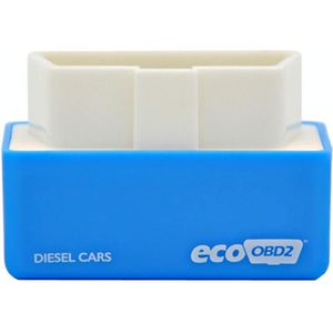 Super Mini EcoOBDII Plug and Drive Chip Tuning Box for Internal Combustion Engine  Lower Fuel and Lower Emission(Blue)