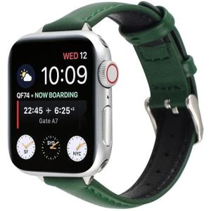 14 mm slanke lederen band horlogeband voor Apple Watch Series 6 & SE & 5 & 4 40mm / 3 & 2 & 1 38mm