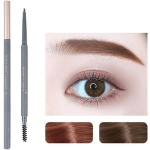 5 PCS Beauty Soso Ultra-Fine Eyebrow Pencil Double-Headed Eyebrow Pencil Waterproof And Sweat-Proof Makeup Beauty Tools  Net weight: Fine Round Refill(1 Honey Tea Brown)