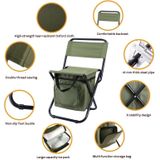 Outdoor Folding Chair with Storage Bag & Backrest & Heat Preservation Function