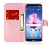 For Huawei Enjoy 7S / Honor 9 Lite Solid Color Colorful Magnetic Buckle Horizontal Flip PU Leather Case with Holder & Card Slots & Wallet & Lanyard(Pink)