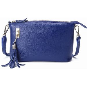 Ladies Fringed One-Shoulder Diagonal Bag Large-Capacity Casual Bag(Royal Blue)