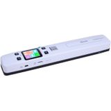 iScan02 Double Roller Mobile Document Portable Handheld Scanner with LED Display  Support 1050DPI  / 600DPI  / 300DPI  / PDF / JPG / TF(White)