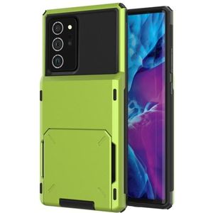 For Samsung Galaxy Note20 Ultra Scratch-Resistant Shockproof Heavy Duty Rugged Armor Protective Case with Card Slot(Green)