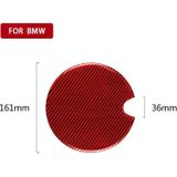 Car Carbon Fiber Fuel Tank Cap Decorative Sticker for BMW Mini  Left and Right Drive Universal (Red)