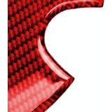 Car Carbon Fiber Fuel Tank Cap Decorative Sticker for BMW Mini  Left and Right Drive Universal (Red)