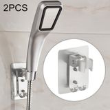 2 PCS Space Aluminium Showerhead Holder Traceless Adjustable Bath Shower Bracket