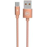 WK WDC-013m 2.4A Micro USB Kingkong Fast Charging Data Cable  Length: 1m(Rose Gold)