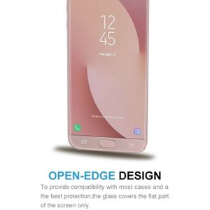 For Galaxy J7 (2017) (US Version) 0.3mm 9H Surface Hardness 2.5D Explosion-proof Non-full Screen Tempered Glass Screen Film