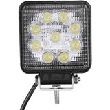 27W Bridgelux 2150lm 9 LED White Light Floodlight Engineering Lamp / Waterproof IP67 SUVs Light  DC 10-30V(Black)