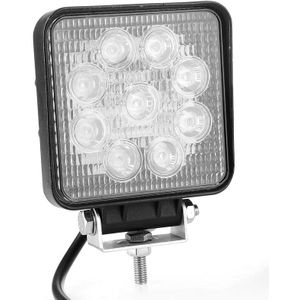 27W Bridgelux 2150lm 9 LED White Light Floodlight Engineering Lamp / Waterproof IP67 SUVs Light  DC 10-30V(Black)