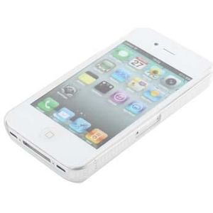 Aluminum Cover Crystal Case for iPhone 4 & 4S(Blue)