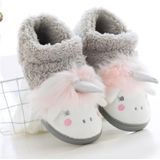 Winter Katoenen Slippers Tas Heel Katoenen Slippers Non-Slip Warme Home Katoenen Slippers  Maat: 35-36(Grijs)