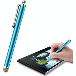 AT-19 Silver Fiber Pen Tip Stylus Capacitive Pen Mobile Phone Tablet Universal Touch Pen(Blue)