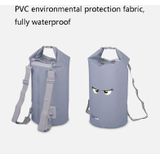 20L SPORON Outdoor Seaside Beach Swimming Rafting Waterproof Bag PVC Mesh Cloth Storage Bucket Bag(Gray)