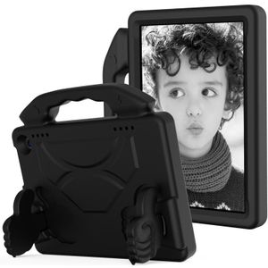 For Amazon Kindle Fire HD8 Plus (2020) EVA Material Children Flat Anti Falling Cover Protective Shell with Thumb Bracket(Black)