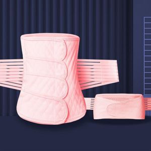 Postpartum Abdomen Belt Corset Belt Can Wear Elastic Abdomen Belt In All Seasons  Size: XL(Pink Two-piece Set )