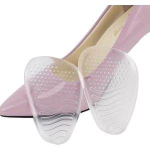 5 Pairs Anti-Slip Sole Pads For High Heels Gel Crystal Comfortable Half Pads  Colour: Transparent