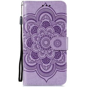 For Motorola Moto G Stylus Mandala Embossing Pattern Horizontal Flip PU Leather Case with Holder & Card Slots & Walle & Lanyard(Purple)