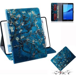 Apricot Blossom Pattern Horizontal Flip Leather Case for Huawei MediaPad M5 Lite 8 / Honor Tab 5  with Holder & Card Slot & Wallet