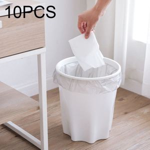 10 PCS Multi-purpose Uncover Plastic Trash Can for Kitchen in Home Living Room with Press-Ring  Size:L 19x24.5x27.5cm