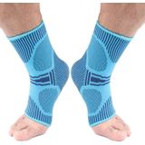 A Pair Sports Ankle Support Breathable Pressure Anti-Sprain Protection Ankle Sleeve Basketball Football Mountaineering Fitness Protective Gear  Specification:  L (Blue)