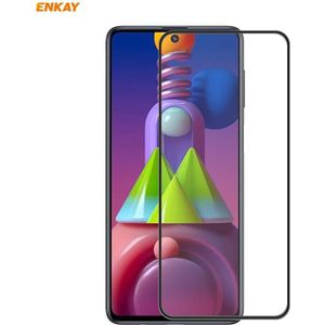 For Samsung Galaxy M51 ENKAY Hat-Prince Anti-drop Full Glue Tempered Glass Full Screen Film Anti-fall Protector