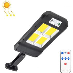 Solar Wall Light Outdoor Waterproof Human Body Induction Garden Lighting Household Street Light 4 x 40COB With Remote Control