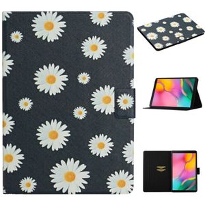 For Samsung Galaxy Tab A 10.1 (2019) Flower Pattern Horizontal Flip Leather Case with Card Slots & Holder(Small Daisies)