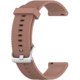 18mm Texture Silicone Wrist Strap Watch Band for Fossil Female Sport / Charter HR / Gen 4 Q Venture HR (Brown)