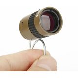 2.5x17.5mm Mini Pocket Miniature Telescope with Finger Buckle (Gold)