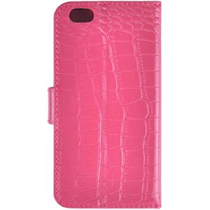 Crocodile Texture Horizontal Flip Genuine Leather Case with Card Slots&Holder for iPhone 6 Plus & 6S Plus(Magenta)