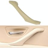 Car Leather Right Side Inner Door Handle Assembly 51417225854 for BMW 5 Series F10 / F18 2011-2017(Beige)