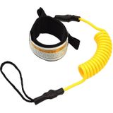 Surf Bodyboard Safety Hand Rope TPU Surfboard Paddle Towing Rope  The Length After Stretching: 1.6m(Yellow)