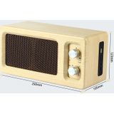 D60 Subwoofer Wooden Bluetooth 4.2 Speaker  Support TF Card & 3.5mm AUX & U Disk Play(Yellow)