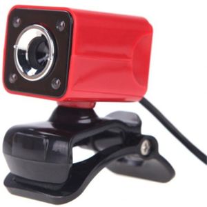 A862 360 Degree Rotatable 12MP HD WebCam USB Wire Camera with Microphone & 4 LED lights for Desktop Skype Computer PC Laptop  Cable Length: 1.4m