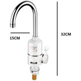 Digital Display Electric Heating Faucet Instant Hot Water Heater EU Plug Lamp Display Elbow With Leakage Protection