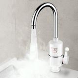 Digital Display Electric Heating Faucet Instant Hot Water Heater EU Plug Lamp Display Elbow With Leakage Protection