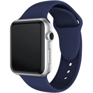 Double Rivets Silicone Watch Band for Apple Watch Series 3 & 2 & 1 42mm (Dark Blue)