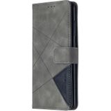 For Samsung Galaxy A51 Rhombus Texture Magnetic Buckle Horizontal Flip Leather Case with Holder & Card Slots & Wallet & Photo Frame(Grey)