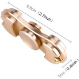 Fidget Spinner Toy Stress Reducer Anti-Anxiety Toy for Children and Adults  3 Minutes Rotation Time  Small Steel Beads Bearing + Zinc Alloy Material  Two Leaves(Gold)