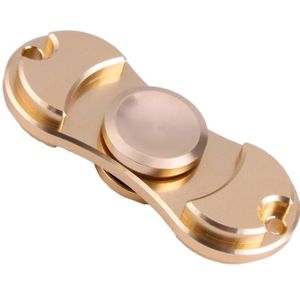 Fidget Spinner Toy Stress Reducer Anti-Anxiety Toy for Children and Adults  3 Minutes Rotation Time  Small Steel Beads Bearing + Zinc Alloy Material  Two Leaves(Gold)