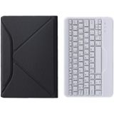 B500 Diamond Texture Triangle Back Holder Splittable Bluetooth Keyboard Leather Case for Samsung Galaxy Tab A7 10.4 2020(White + Black)
